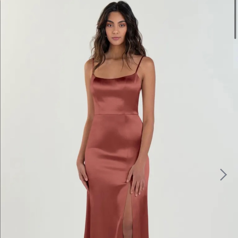 Jenny Yoo Chase Bridesmaid Dress / English Rose / Satin
